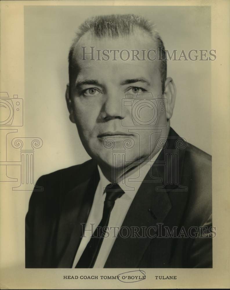 Press Photo Tulane University head football coach Tommy O&#39;Boyle - nos26220- Historic Images