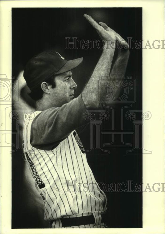 1985 Press Photo Baseball coach Dave Moreau - nos26338 - Historic Images