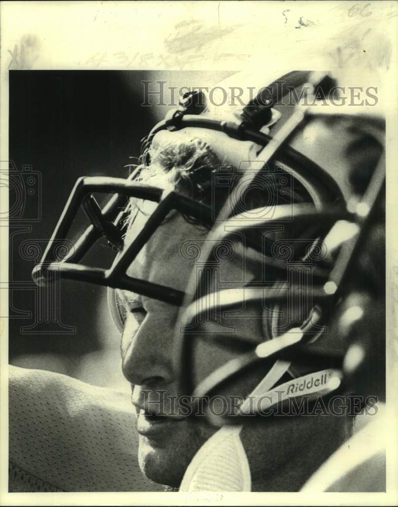 1977 Press Photo Close-up of New Orleans Saints football player Tommy Myers - Historic Images