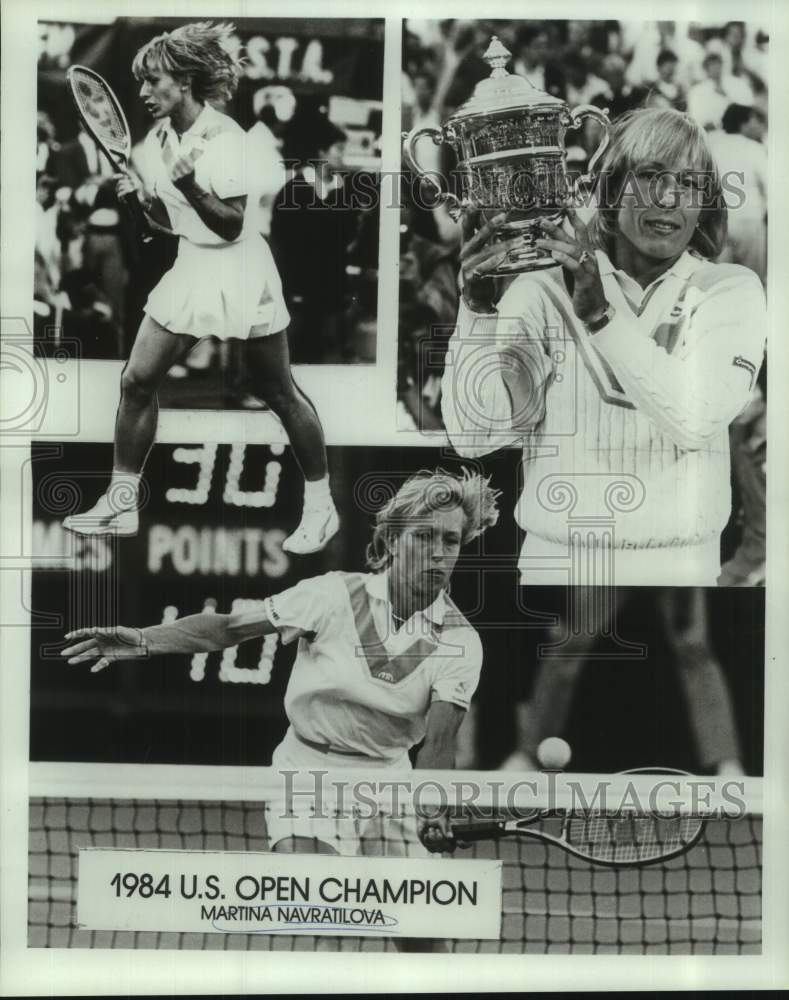 1984 Press Photo U.S. Open tennis champion Martina Navratilova - nos26627- Historic Images