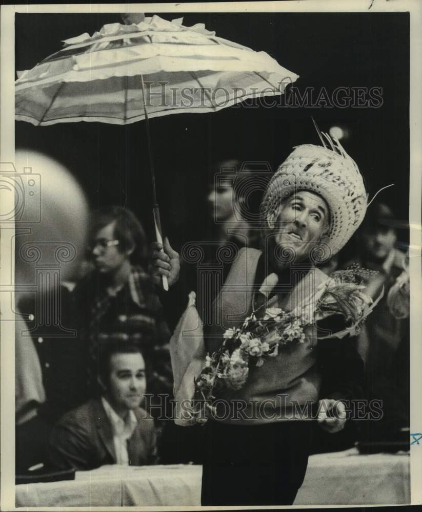 1974 Press Photo New Orleans Jazz basketball fan &quot;Scotty&quot; - nos26694- Historic Images