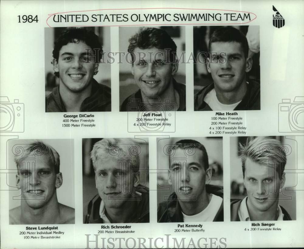 1984 Press Photo 1984 United States Olympic Swimming Team Members promo photo - Historic Images