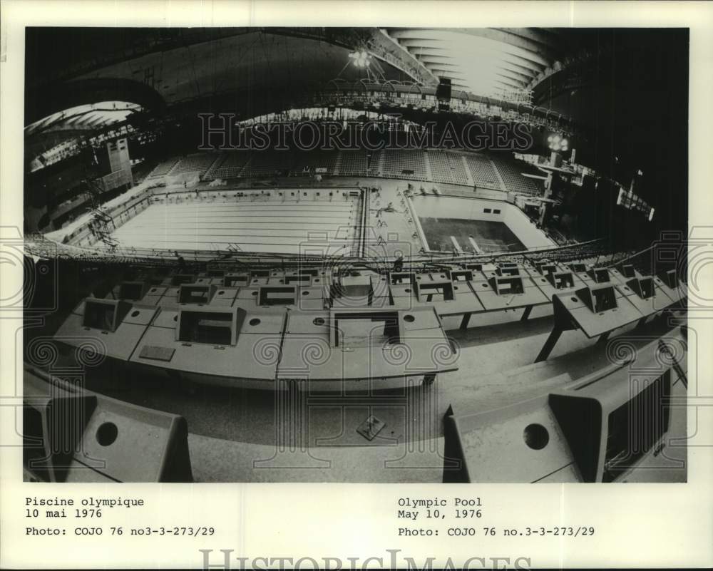 1976 Press Photo View of the Olympic Pool for the Montreal, Canada Olympic games- Historic Images