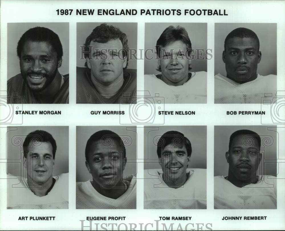 1987 Press Photo New England Patriots football head shots - nos26898- Historic Images