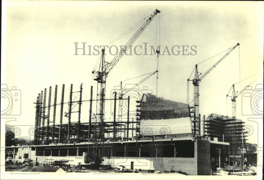 Press Photo An Olympic building under construction - nos26991- Historic Images