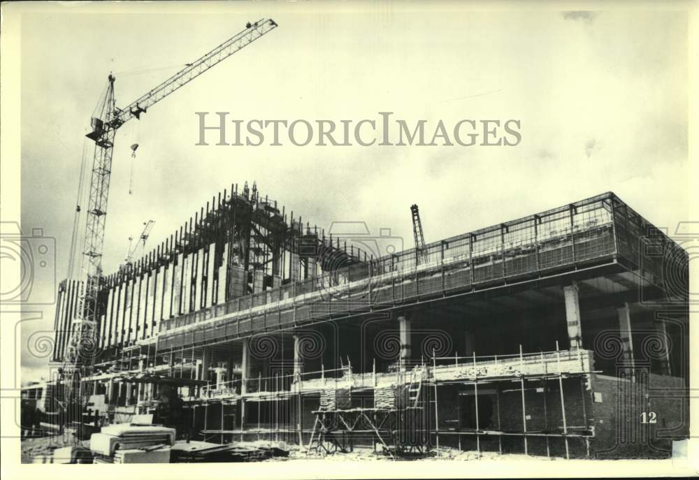 Press Photo An Olympics building under construction - nos26993- Historic Images