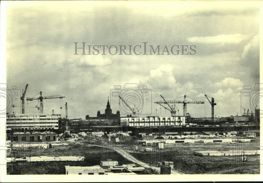 Press Photo Buildings under construction in advance of Moscow Olympics- Historic Images