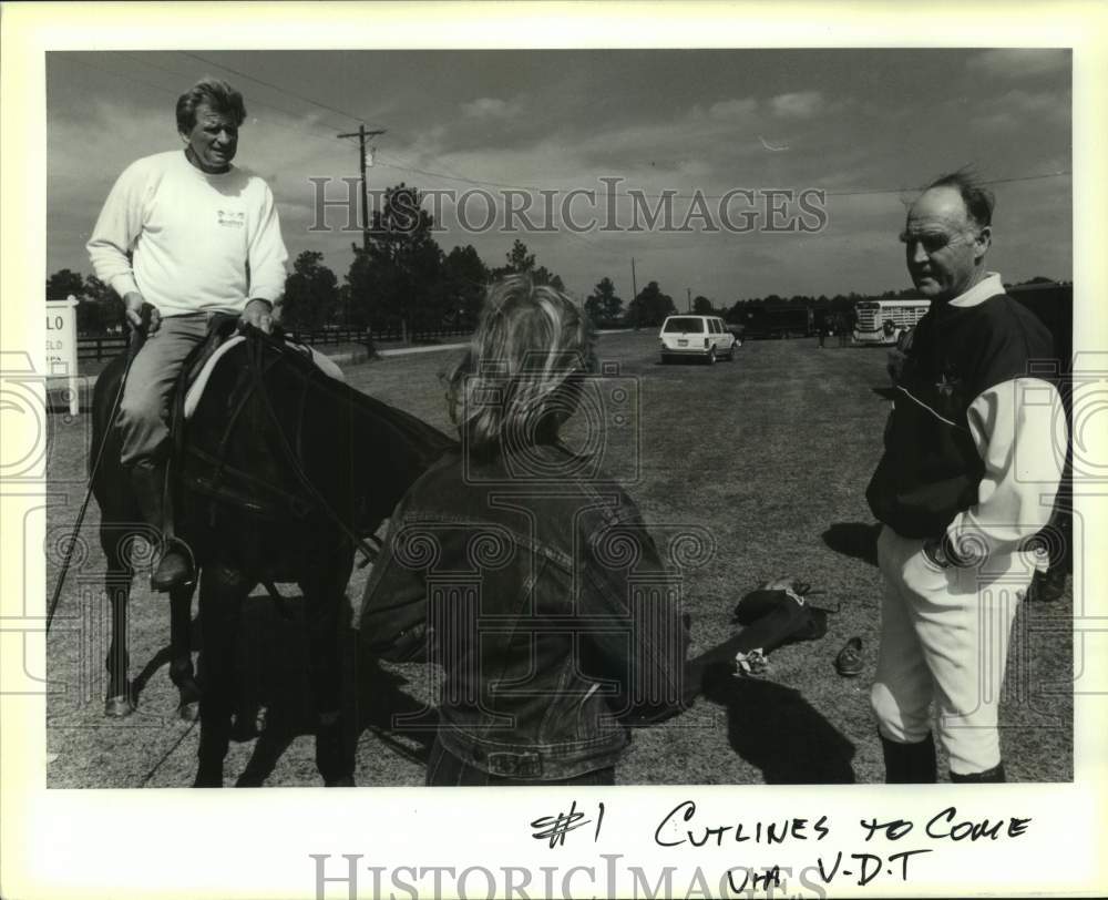 1990 Press Photo A polo player and a horse - nos27284 - Historic Images