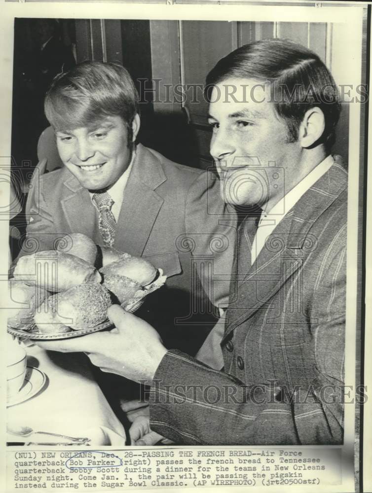 1970 Press Photo Sugar Bowl college football players Bob Parker and Bobby Scott- Historic Images