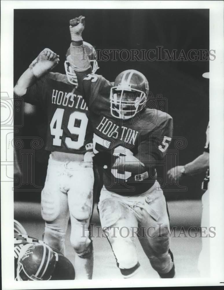 1988 Press Photo Houston college football player Glenn Montgomery - nos27796- Historic Images