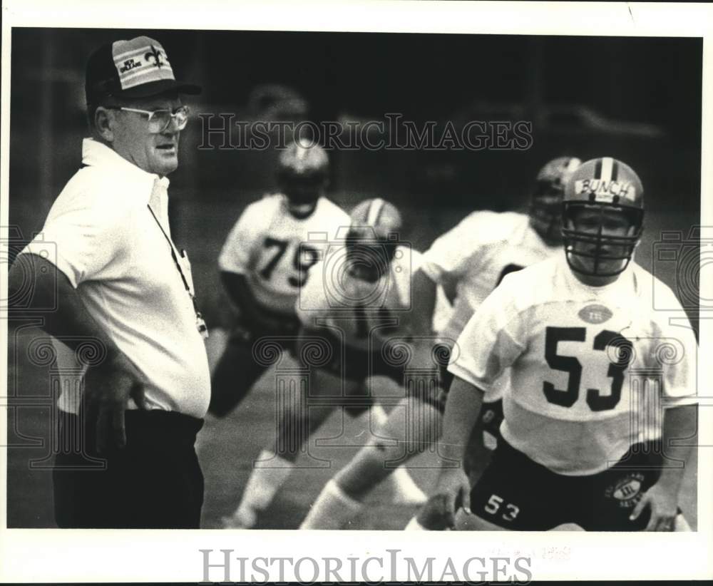 1986 Press Photo New Orleans Saints football coach Bum Phillips - nos28352 - Historic Images