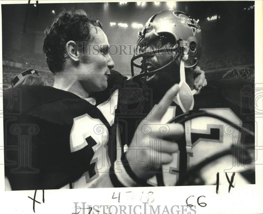 1978 Press Photo New Orleans Saints football players Tommy Myers, Chuck Muncie- Historic Images