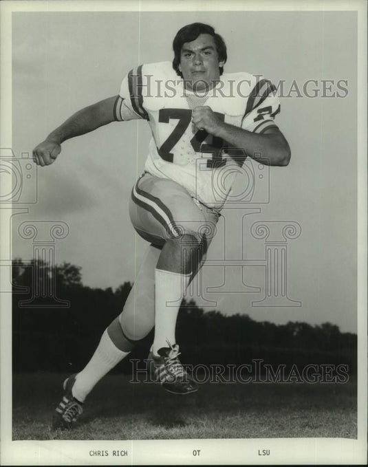1978 Press Photo Louisiana State University football player Chris Rich