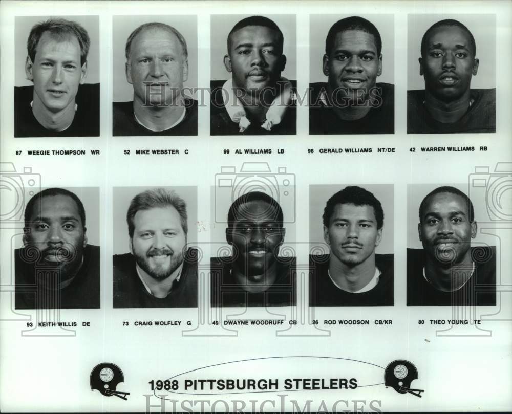 1988 Press Photo Football - Pittsburgh Steelers 1988 Players - nos29695 - Historic Images