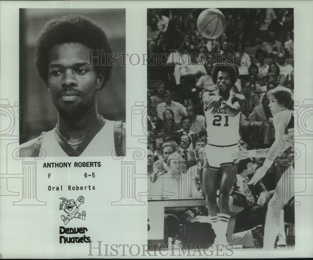 1979 Press Photo Two photos of Denver Nuggets basketball player Anthony Ro - Historic Images