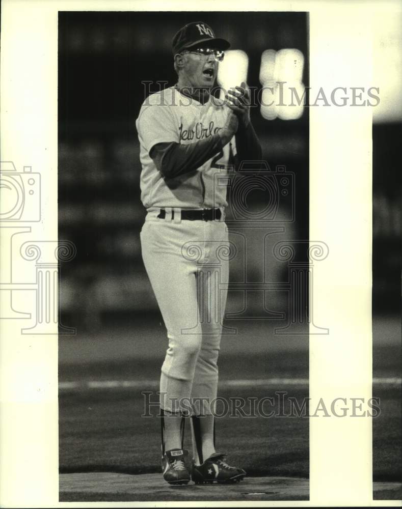 1986 Press Photo University of New Orleans baseball coach Tom Schwaner- Historic Images