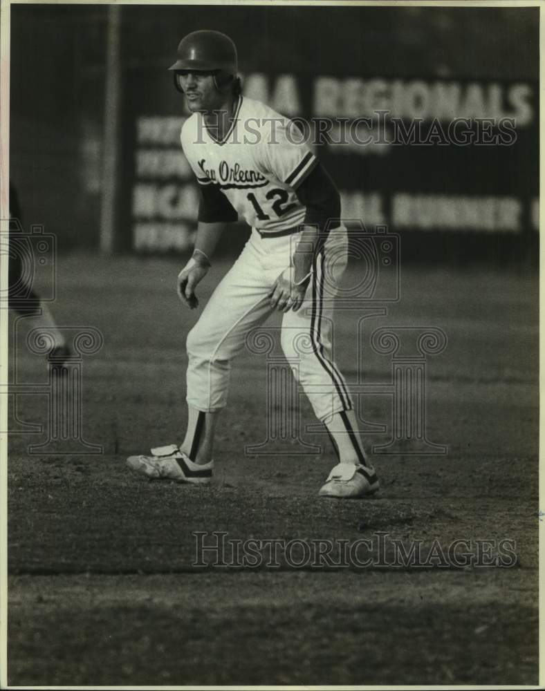 1983 Press Photo New Orleans baseball player Scott Schwaner - nos30310- Historic Images