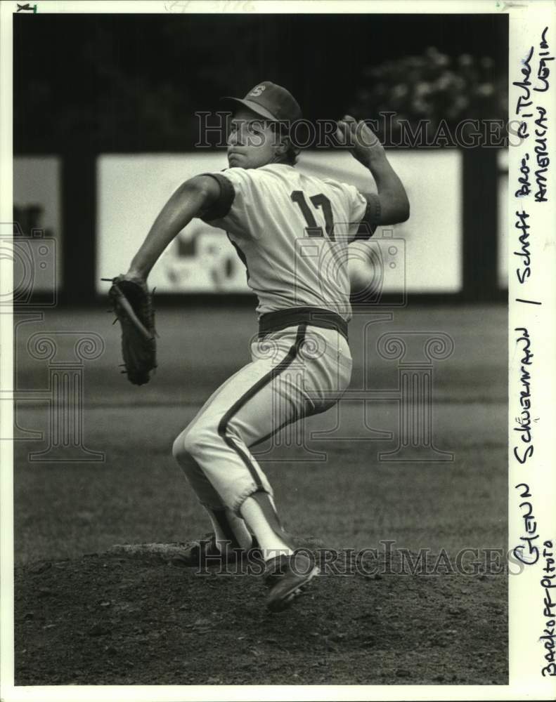 1988 Press Photo Schaff Bros. American Legion baseball pitcher Glenn Scheurmann - Historic Images