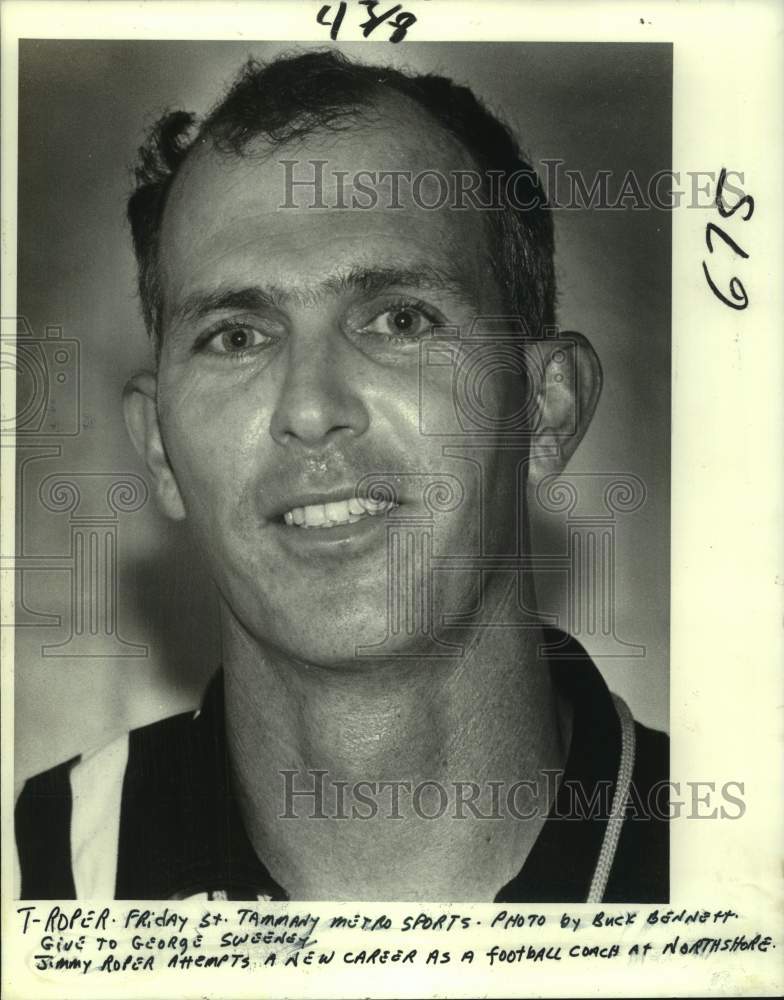 1988 Press Photo Northshore High football coach Jimmy Roper - nos30981 ...