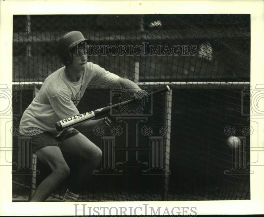 1987 Press Photo St. Pius baseball player Raymond Schlaadecker - nos31089- Historic Images