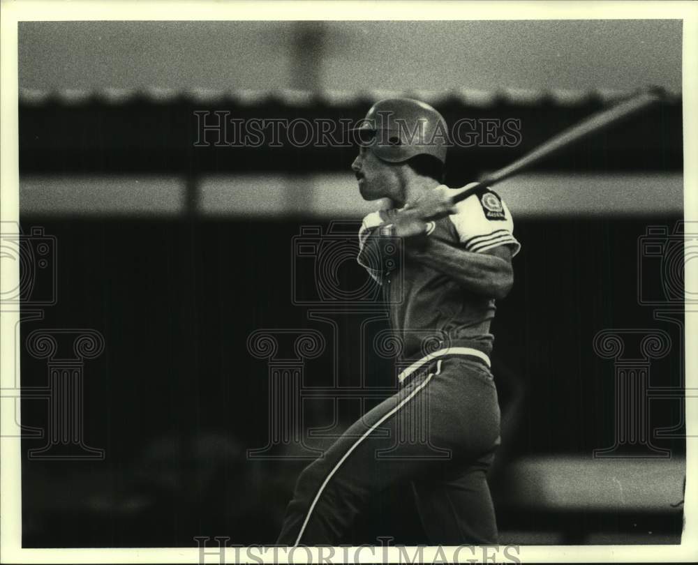 1983 Press Photo Baseball - Mariano Romero Swinging the Bat - nos31324 - Historic Images