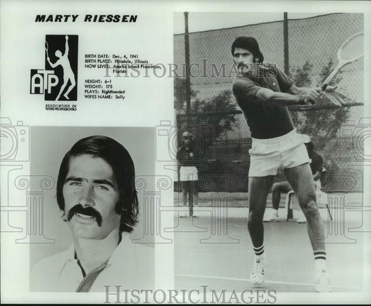 1979 Press Photo Two photos of ATP tennis player Marty Riessen - nos31423- Historic Images
