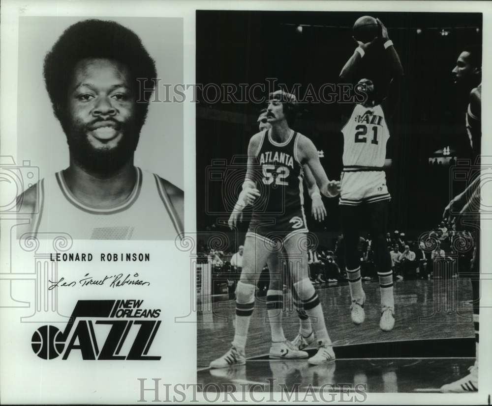 1979 Press Photo New Orleans Jazz basketball player Leonard Robinson - nos31545- Historic Images