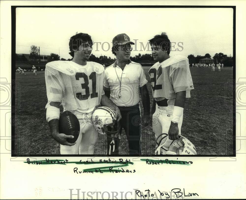 1984 Press Photo Rummel High football and players - nos31580 - Historic Images