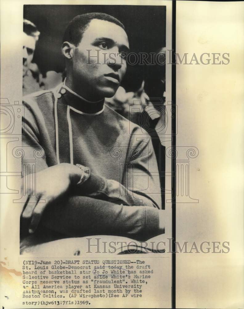 1969 Press Photo Basketball Player Jo Jo White of Boston Celtics - nos31890 - Historic Images