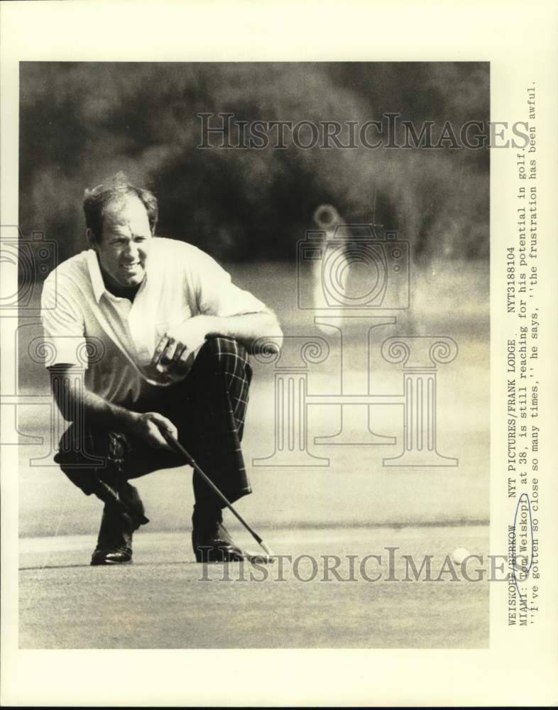 1981 Press Photo Golfer Tom Weiskopf - nos31893- Historic Images