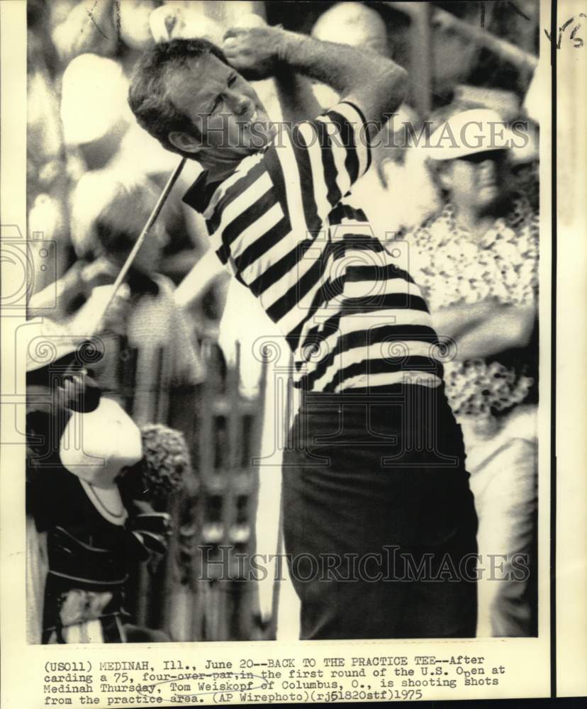 1975 Press Photo Golfer Tom Weiskopf at U.S. Open - nos31899 - Historic Images