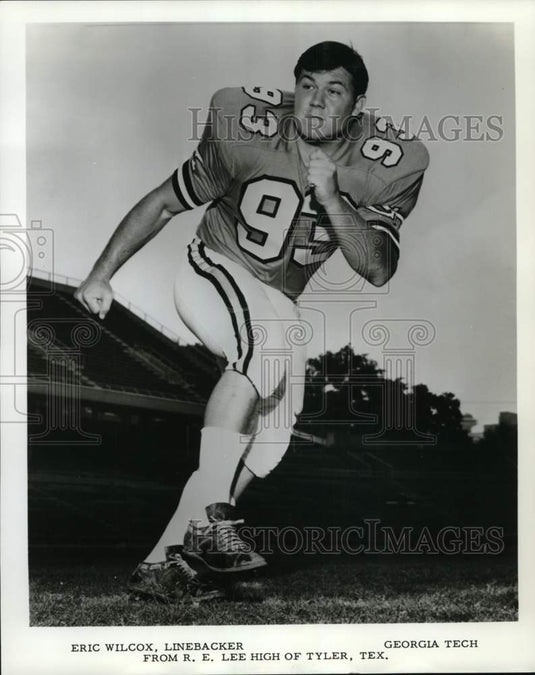 1970 Press Photo Eric Wilcox, Georgia Tech Linebacker from Tyler, Texas- Historic Images