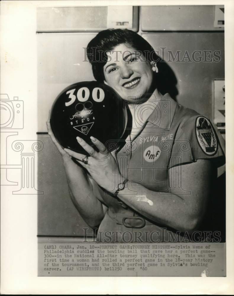 1960 Press Photo Sylvia Wene at National All-Star Bowling Tournament - nos31965 - Historic Images