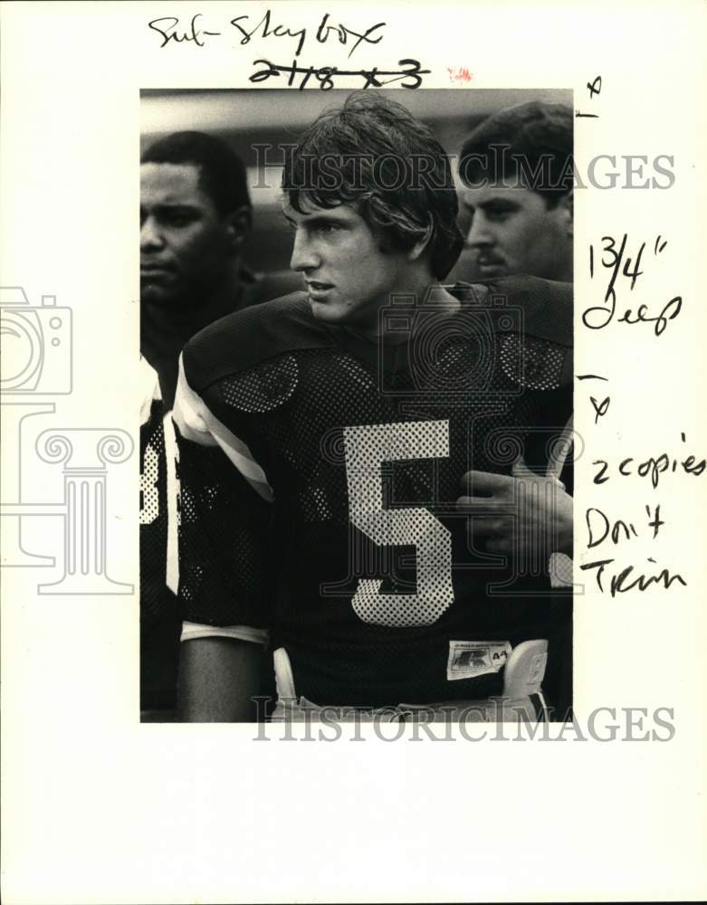 1983 Press Photo Jeff Wickersham, Quarterback LSU Tigers - nos32238 - Historic Images