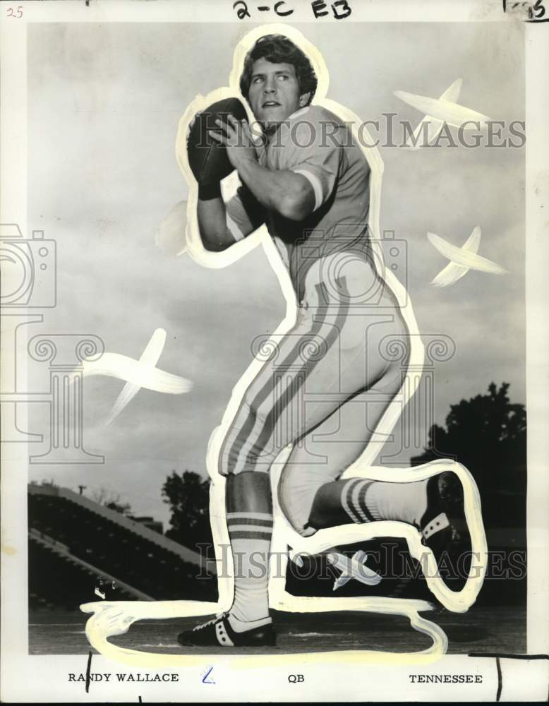 1975 Press Photo Randy Wallace, Tennessee Quarterback - nos32278- Historic Images