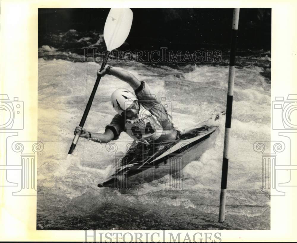 1990 Press Photo White Water Kayaking - nos32411 - Historic Images