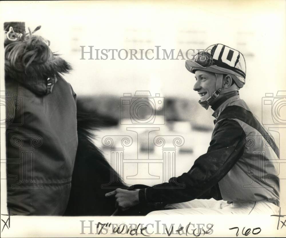 1973 Press Photo Fairgrounds Jockey Keith Wirth - nos32432- Historic Images