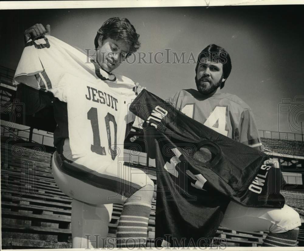 1978 Press Photo Jesuit CB Steve Foley and Quarterback Norris Weese - nos32479 - Historic Images