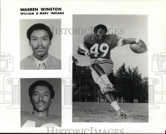 1971 Press Photo Warren Winston of William & Mary Indians Football - nos32532 - Historic Images