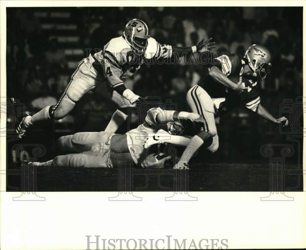 1980 Press Photo LSU Defensive End Lyman White During Game - nos32569 - Historic Images