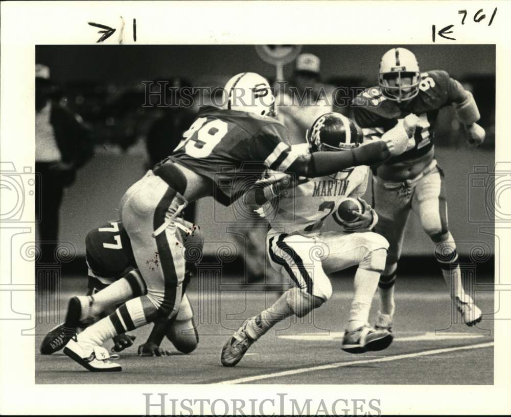 1983 Press Photo Football Player David Ward During Game - nos32678 - Historic Images