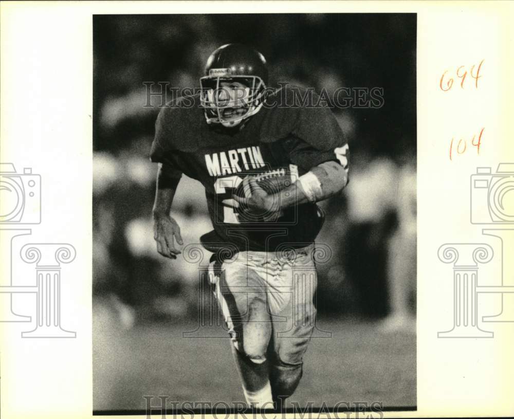 1989 Press Photo Jason Wilson of Brother Martin in Game vs. West Jefferson- Historic Images