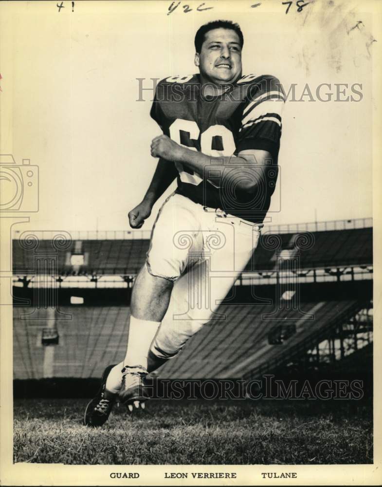 1964 Press Photo Leon Verriere, Tulane Guard - nos32839- Historic Images