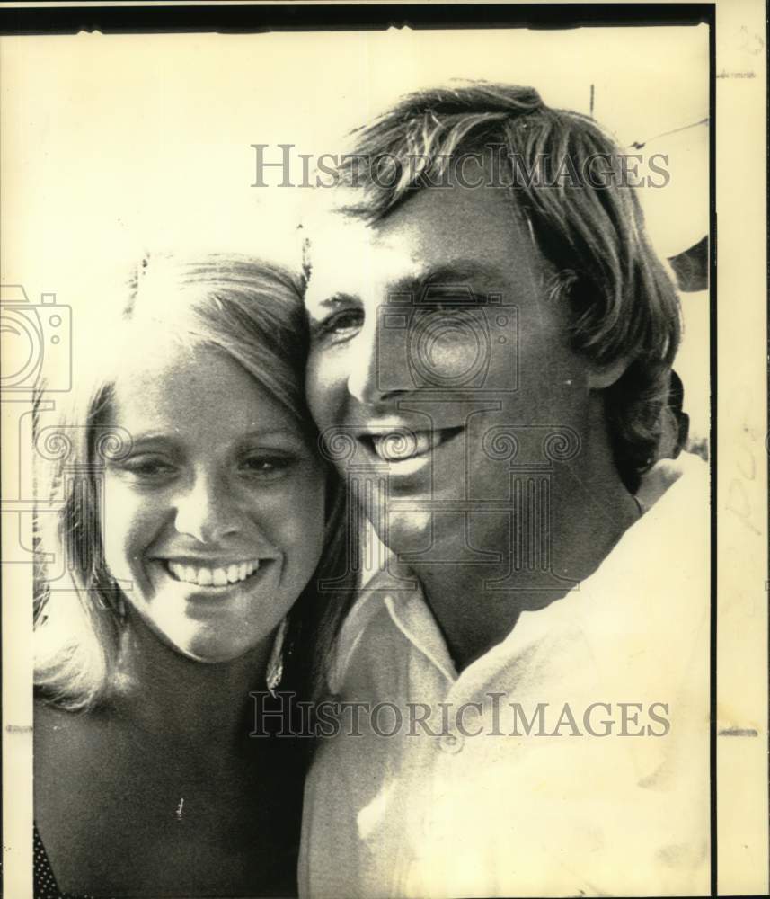 1973 Press Photo Golfer Lanny Wadkins &amp; Wife Rachael After USI Golf Classic- Historic Images