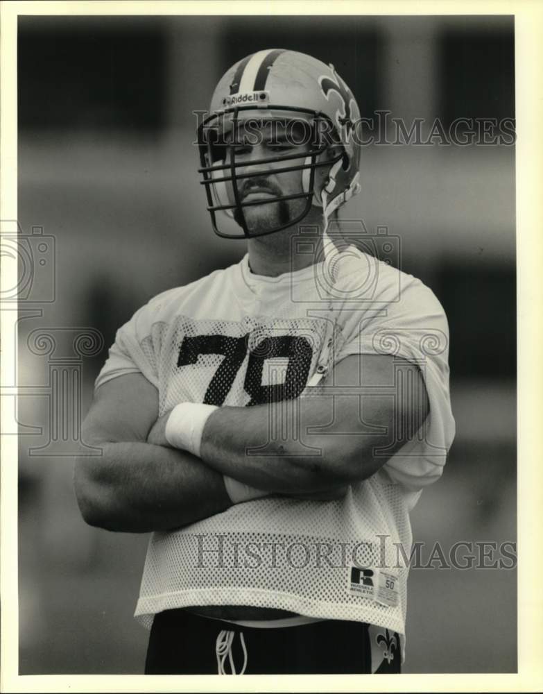 1989 Press Photo Jeff Walker of New Orleans Saints - nos33130 - Historic Images