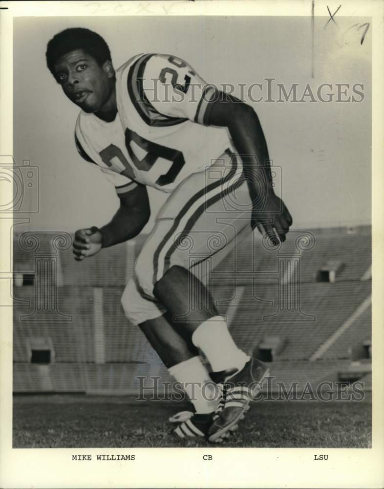 1974 Press Photo Mike Williams, LSU Cornerback - nos33188 - Historic Images