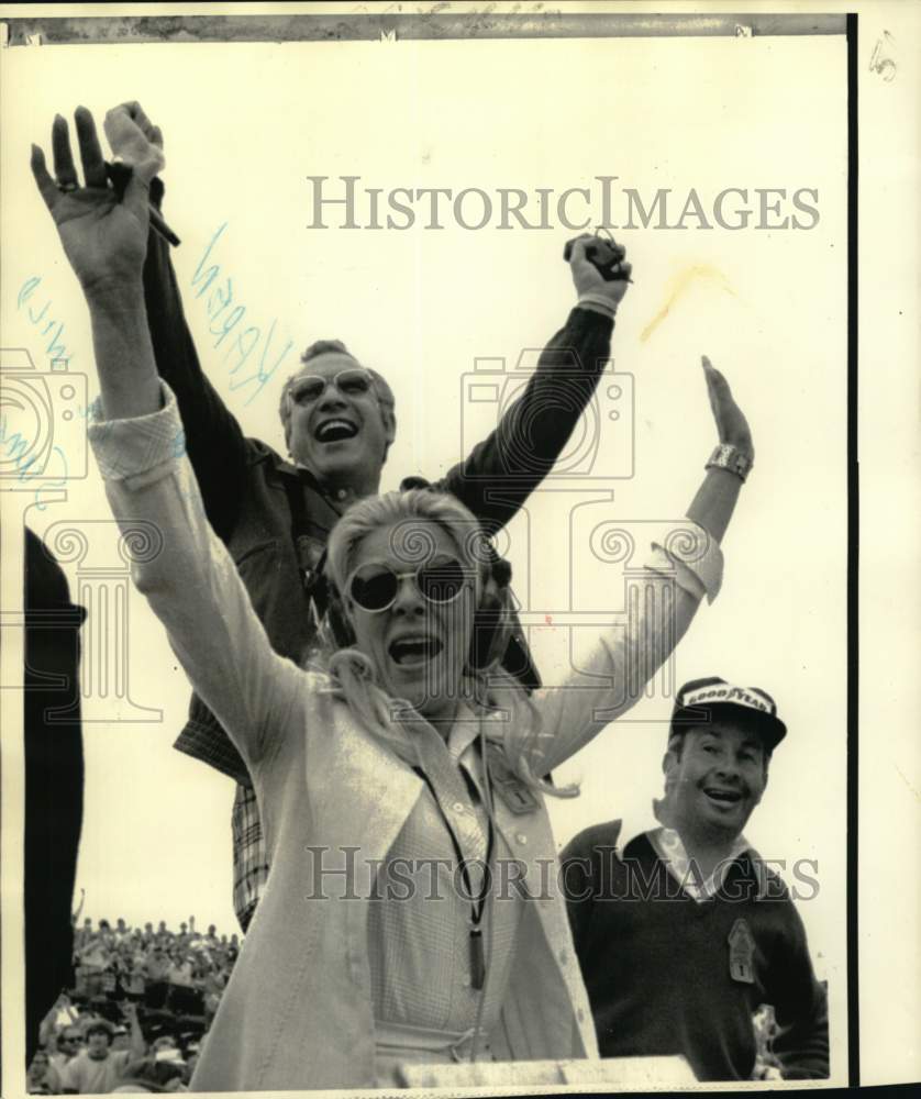 1974 Press Photo Betty (Mrs. John) Rutherford at Indianapolis 500 - nos33368 - Historic Images