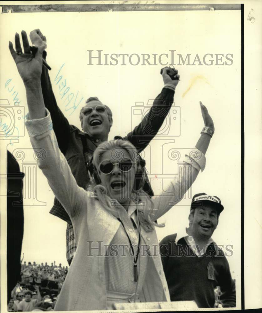 1974 Press Photo Betty (Mrs. John) Rutherford at Indianapolis 500 - no ...