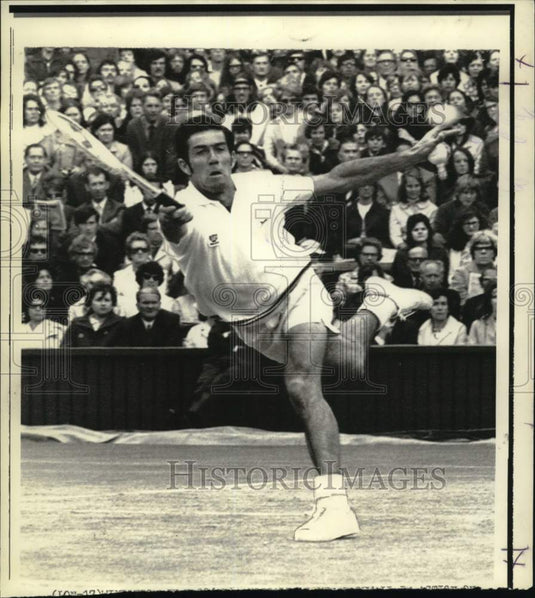 1971 Press Photo Ken Rosewall at Wimbledon Tennis Match - nos33479 - Historic Images