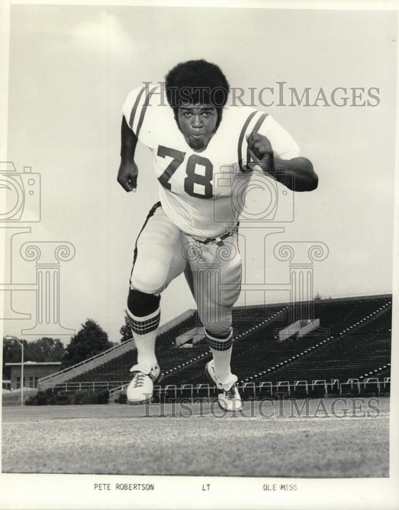 1975 Press Photo Pete Robinson, Ole Miss LT - nos33487 - Historic Images